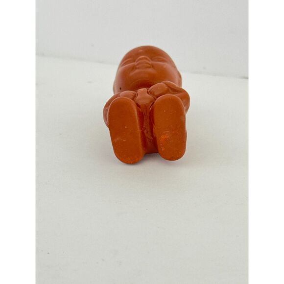 Terra Cotta Mini Oriental Shaman Figurine 3" Pottery Statuette Peening Boy - Picture 5 of 6